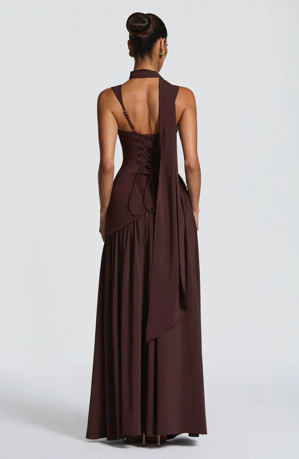 ZAFIRA | Vestido longo efeito laqueado