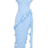 Dalia | Vestido longo com babados
