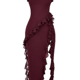 Dalia | Vestido longo com babados
