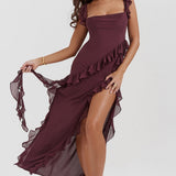 Dalia | Vestido longo com babados