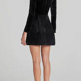 Barbara™ | Vestido curto de veludo