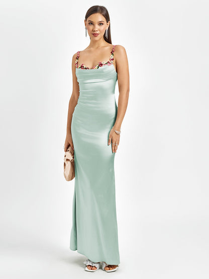 Pixie | Vestido longo em satin