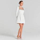 Barbara™ | Vestido curto de veludo