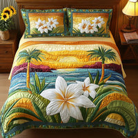 Conjunto de Cama Acolchoado de 3 Peças - Espírito Aloha