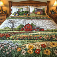 Conjunto de Cama Acolchado de 3 Peças - Granja Feliz