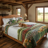 Conjunto de Cama Acolchado de 3 Peças - Granja Feliz