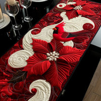 Caminho de Mesa Acolchoado - Vermelho Cardeal