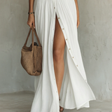Amélia - Vestido maxi elegante para Mulher com colarinho