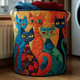Cesta Acolchada para Gatos | Cesta de Roupa Feita à Mão