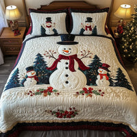 Conjunto de Cama Acolchoado de 3 Peças - Amigos da Neve