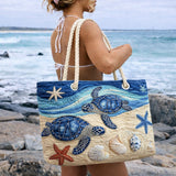 Bolsa de Praia Feita à Mão | Escape Oceânico de Tartaruga