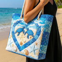 Bolsa de Praia Feita à Mão | Serenidade de Tartaruga