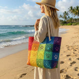 Bolsa de Praia Feita à Mão | Patch de Pegada