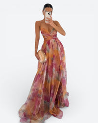 Éléonore | Vestido Longo Fluido Florido