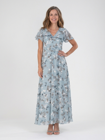 Noémie | Vestido Maxi em Chiffon Floral