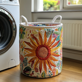 Sunburst de Pradera | Cesta de Roupa Feita à Mão