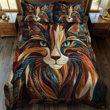 Conjunto de Cama Acolchado de 3 Peças - Suaves Ronroneios