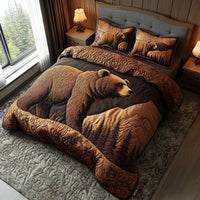Conjunto de Cama Acolchoado de 3 Peças - Trilhos Selvagens