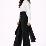 Silvia | Saia Calça com Design Assimétrico e Botões