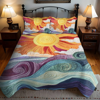 Conjunto de Cama Acolchoado de 3 Peças - Encanto Solar