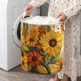 Sonho de Girassol | Cesta de Roupa Feita à Mão