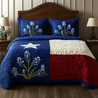 Conjunto de cama acolchado de 3 peças - Orgulho do Texas