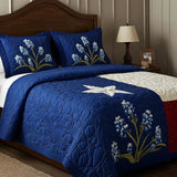 Conjunto de cama acolchado de 3 peças - Orgulho do Texas