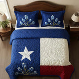 Conjunto de cama acolchado de 3 peças - Orgulho do Texas