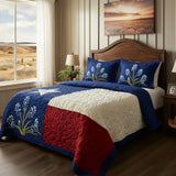 Conjunto de cama acolchado de 3 peças - Orgulho do Texas