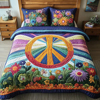 Conjunto de Cama Acolchado de 3 Peças - Sonhos Tie-Dye