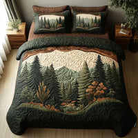 Conjunto de Cama Acolchado de 3 Peças - Passeio pelo Bosque
