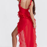 Dalia | Vestido longo com babados