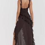 Dalia | Vestido longo com babados