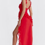 Dalia | Vestido longo com babados