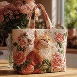Bolsa Artesanal “Gato com Rosas”