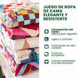 Conjunto de cama acolchoado de 3 peças - Cabana Aconchegante
