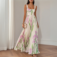 Nina - Vestido longo de Mulher plissado floral