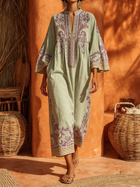 Celestina | Vestido boho bordado com encanto mediterrâneo para Mulher