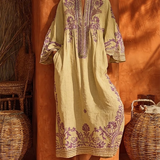 Celestina | Vestido boho bordado com encanto mediterrâneo para Mulher