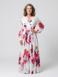 Manon | Vestido maxi de mangas longas floral