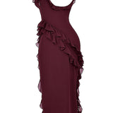 Dalia | Vestido longo com babados