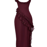 Dalia | Vestido longo com babados