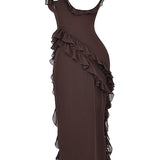 Dalia | Vestido longo com babados