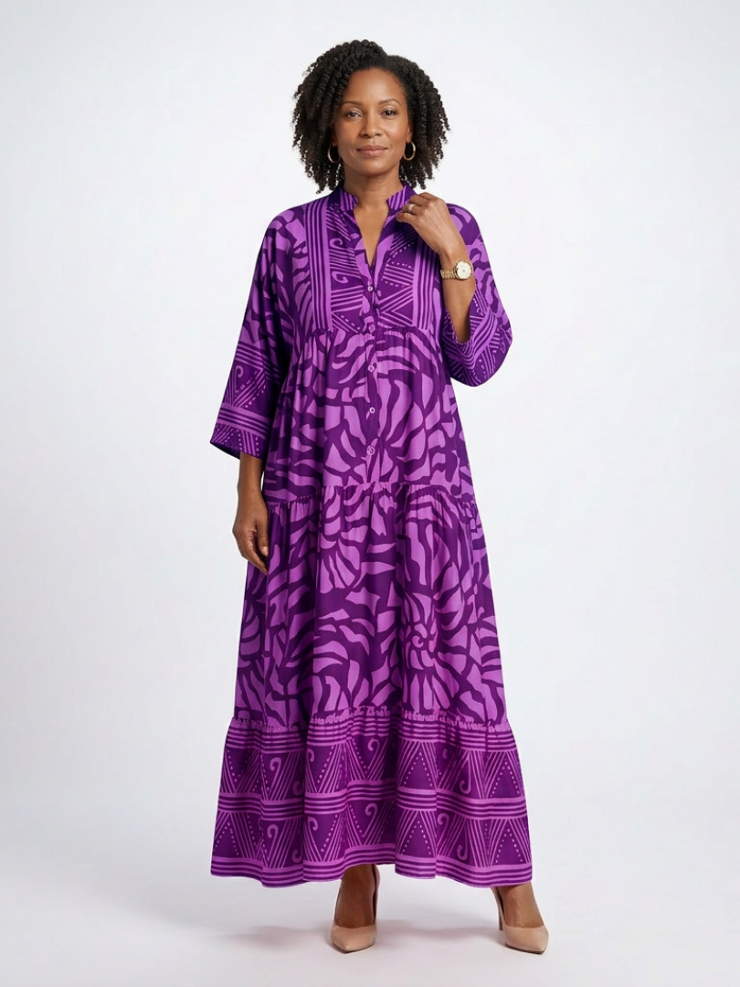 Amandine | Vestido Midi com Botões