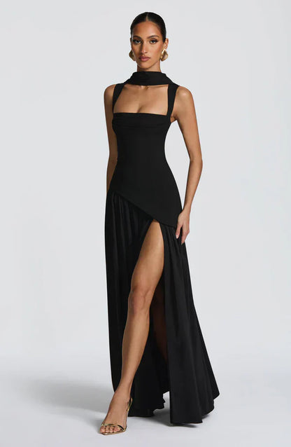 ZAFIRA | Vestido longo efeito laqueado