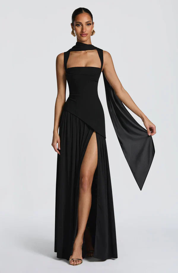 ZAFIRA | Vestido longo efeito laqueado