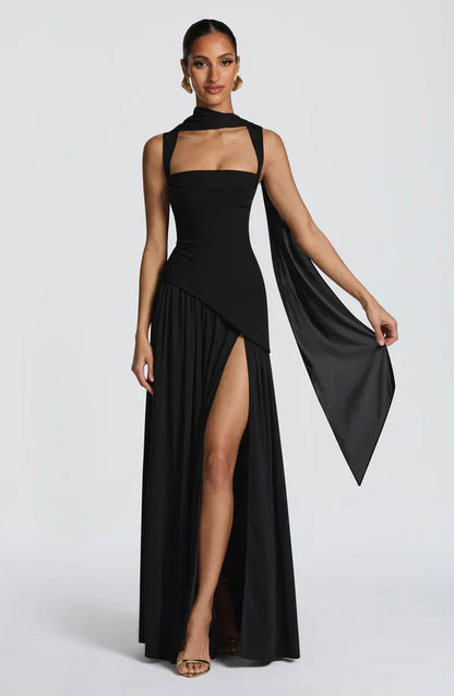 ZAFIRA | Vestido longo efeito laqueado