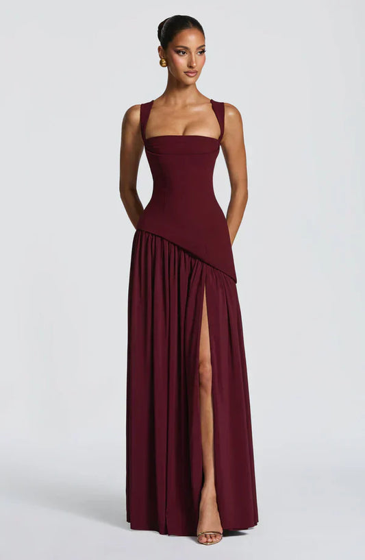 ZAFIRA | Vestido longo efeito laqueado